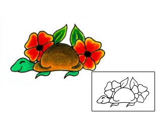 Turtle Tattoo Plant Life tattoo | JJF-00602