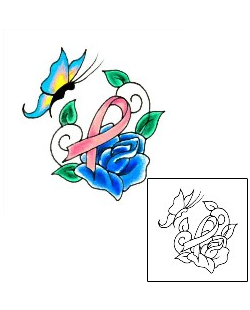 Ribbon Tattoo Plant Life tattoo | JJF-00645
