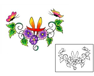 Flower Tattoo Plant Life tattoo | JJF-00665
