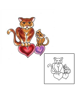 Cat Tattoo Animal tattoo | JJF-00686