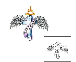 Cross Tattoo Religious & Spiritual tattoo | JJF-00705