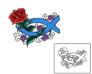 Rose Tattoo Religious & Spiritual tattoo | JJF-00709