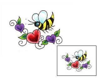 Bee Tattoo Insects tattoo | JJF-00713