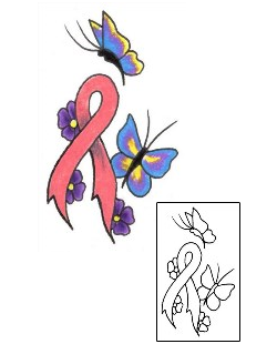 Breast Cancer Tattoo Insects tattoo | JJF-00803