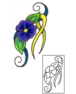 Ribbon Tattoo Plant Life tattoo | JJF-00822
