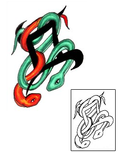 Reptiles & Amphibians Tattoo Zodiac tattoo | JJF-00827