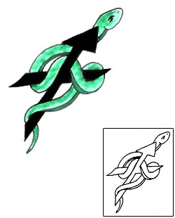Reptile Tattoo Zodiac tattoo | JJF-00831