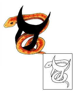 Snake Tattoo Zodiac tattoo | JJF-00833