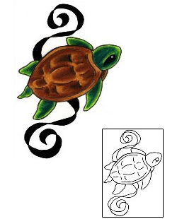 Turtle Tattoo Marine Life tattoo | JJF-00889