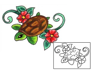 Turtle Tattoo Reptiles & Amphibians tattoo | JJF-00890
