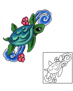 Turtle Tattoo Reptiles & Amphibians tattoo | JJF-00893