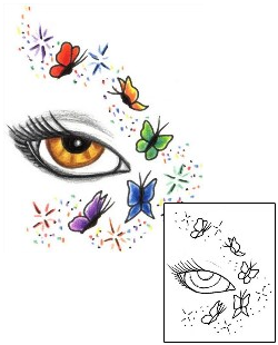 Eye Tattoo Insects tattoo | JJF-01257