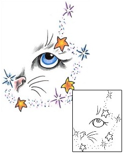 Cat Tattoo Astronomy tattoo | JJF-01280
