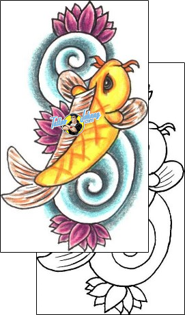Fish Tattoo marine-life-koi-tattoos-jennifer-james-jjf-01339