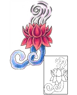Asian Tattoo Plant Life tattoo | JJF-01346