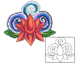 Lotus Tattoo Plant Life tattoo | JJF-01348