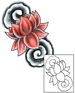 Asian Tattoo Plant Life tattoo | JJF-01350
