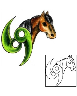 Horse Tattoo Animal tattoo | JJF-01390
