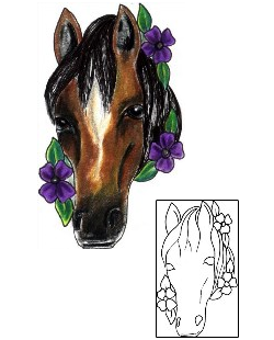 Horse Tattoo Animal tattoo | JJF-01417