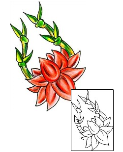 Lotus Tattoo Plant Life tattoo | JJF-01524