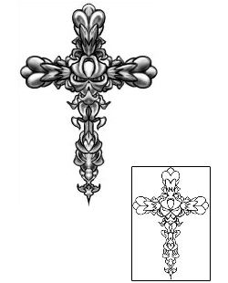 Cross Tattoo Religious & Spiritual tattoo | JKF-00003