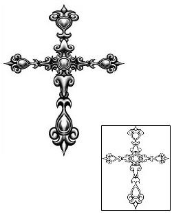 Cross Tattoo Religious & Spiritual tattoo | JKF-00036