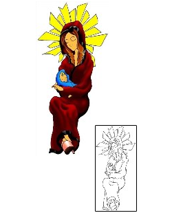 Mary Tattoo Religious & Spiritual tattoo | JKF-00045