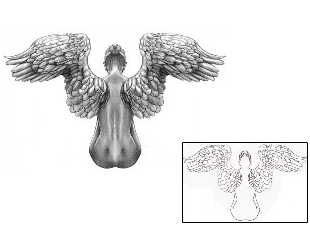 Angel Tattoo Specific Body Parts tattoo | JKF-00094
