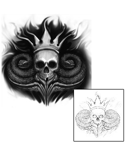 King Tattoo Horror tattoo | JKF-00105