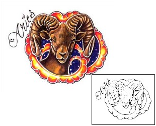 Aries Tattoo Zodiac tattoo | JNF-00301