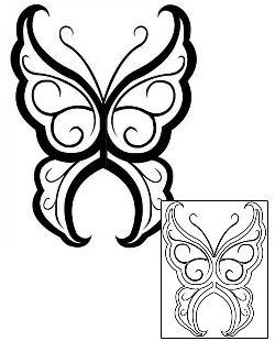 Butterfly Tattoo Specific Body Parts tattoo | JOF-00067