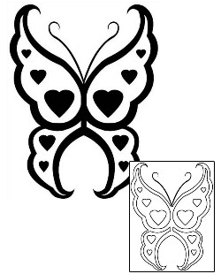 Butterfly Tattoo Specific Body Parts tattoo | JOF-00068