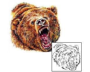 Bear Tattoo Animal tattoo | JPF-00031