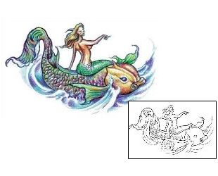 Mermaid Tattoo Mythology tattoo | JPF-00034