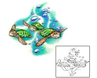 Turtle Tattoo Reptiles & Amphibians tattoo | JPF-00055