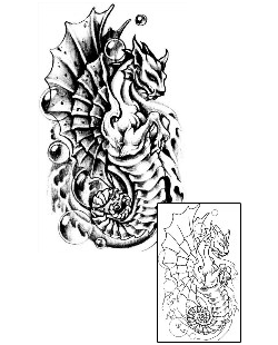 Seahorse Tattoo Marine Life tattoo | JPF-00084