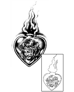 Sacred Heart Tattoo Religious & Spiritual tattoo | JPF-00132