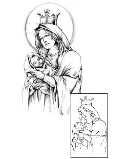 Mary Tattoo Religious & Spiritual tattoo | JPF-00271