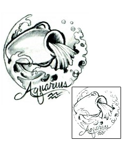 Aquarius Tattoo Zodiac tattoo | JPF-00317