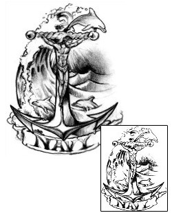 Military Tattoo Marine Life tattoo | JPF-00415