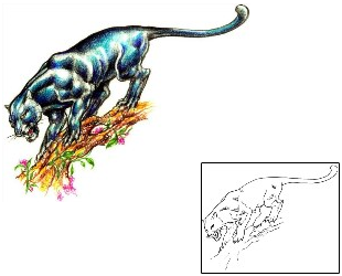 Panther Tattoo Plant Life tattoo | JPF-00418
