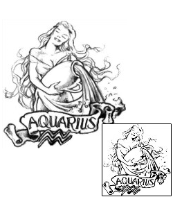 Aquarius Tattoo For Men tattoo | JPF-00476
