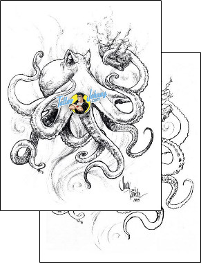 Octopus Tattoo marine-life-octopus-tattoos-judy-parker-jpf-00530