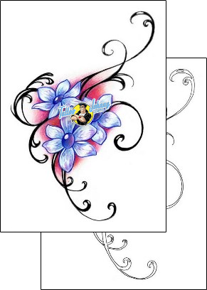 Flower Tattoo plant-life-flowers-tattoos-judy-parker-jpf-00572