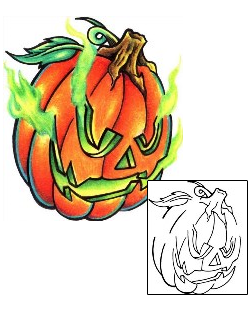 Pumpkin Tattoo Horror tattoo | JQF-00034