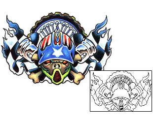 Skull Tattoo Horror tattoo | JQF-00035