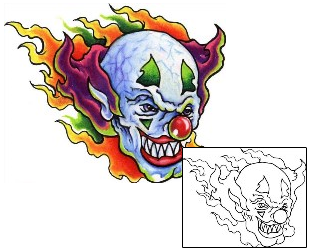 Clown Tattoo Horror tattoo | JQF-00068