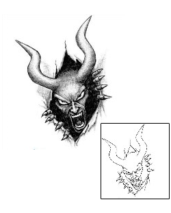 Devil - Demon Tattoo Horror tattoo | JSF-00065