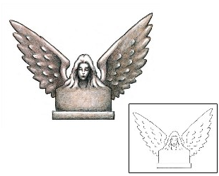 Angel Tattoo Religious & Spiritual tattoo | JSF-00146