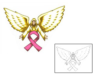 Breast Cancer Tattoo Religious & Spiritual tattoo | JSF-00149